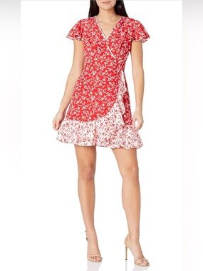 Vince Camuto Floral Faux Wrap Dress